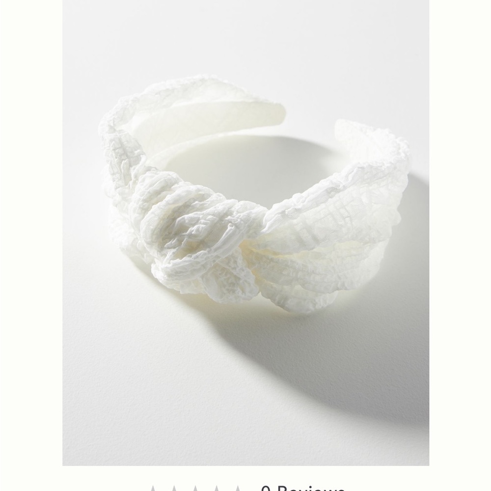 Ripple knotted white headband from Anthropologie NWOT